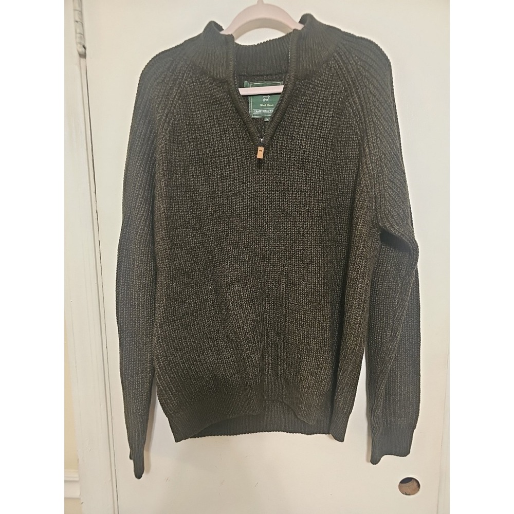 Emerald Isle Knitwear Sweater L Wool Blend Preppy Old Money